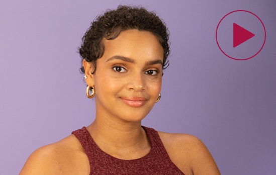 Amina’s treatment journey thumbnail. Click to watch/listen.